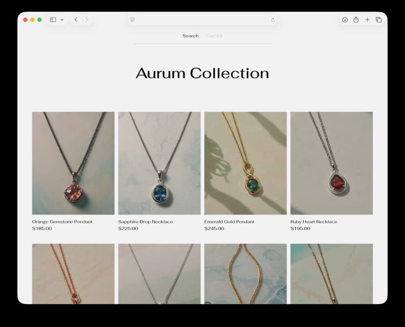 Demo store with lifestyle accessories